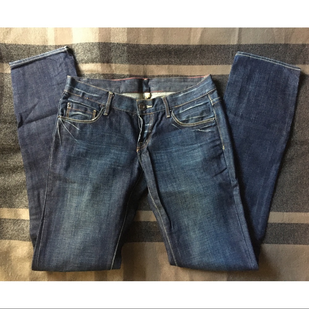 %100 Cotton Classic Blue Denim Straight Cut Jeans